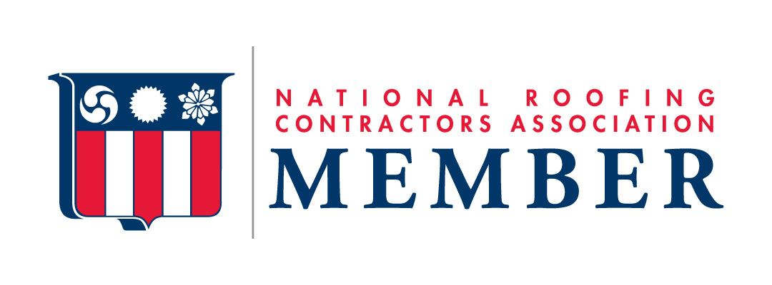 The National Roofing Contractors Association member logo, featuring a shield-shaped logo with an American flag design and the text 'NATIONAL ROOFING CONTRACTORS ASSOCIATION MEMBER'.